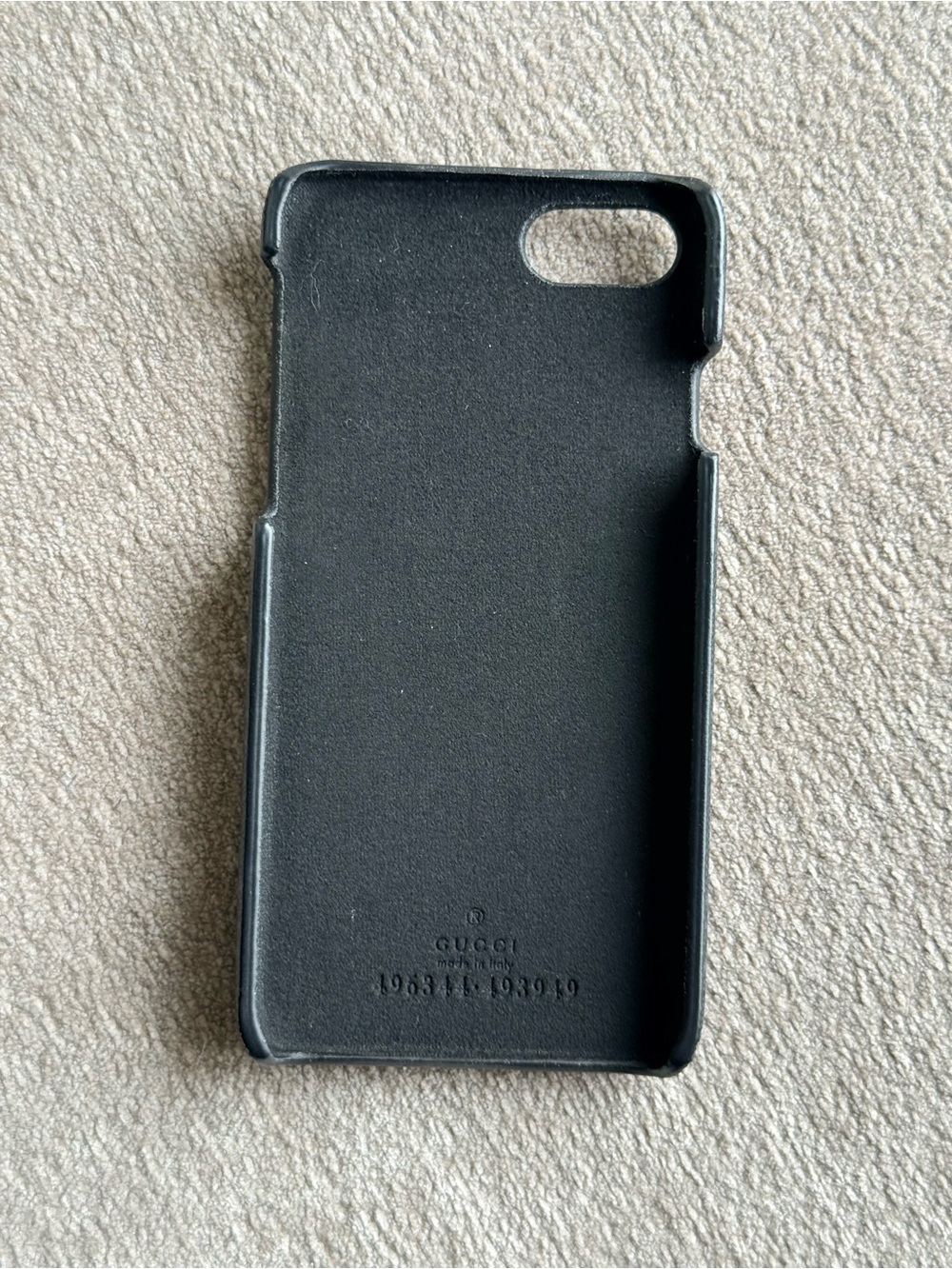 Gucci Black Monogram iPhone SE Phone Case with Rainbow UFO & Planet Patches - Picture 3 of 4